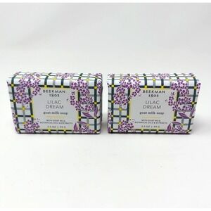 Beekman 1802 LILAC DREAM 3.5oz Bars Soap Goat Milk Jojoba Oil Shea Butter 2 Bars